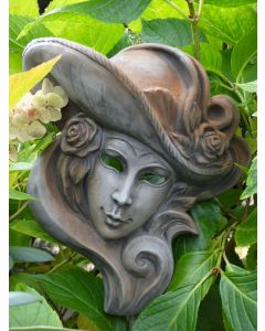 Venezianische Maske "Clorinda", Steinguss, Rost